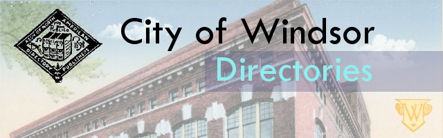 City of Windsor Directories